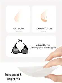 2/4 piezas Almohadillas de silicona invisibles para sujetador - Insertos de soporte para trajes de baño & Realzadores push-up, suaves, lavables, reutilizables para dar forma sin costuras, perfectos para bikinis, trajes de novia, eventos de piscina/playa y fiestas, accesorios de trajes de baño almohadillas de sujetador triangulares reutilizables push-up y elevadoras adecuadas para bikinis, trajes de baño y sujetadores deportivos - Multicolor - Ver 8