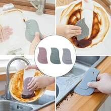 Multifunctional Silicone Scraper For Home And Kitchen Cleaning, Oil Stain Remover Tool For Kitchen Utensils, Kitchen Cleaning Scraper, Oil Stain Remover. - 粉紅色 C2049A - 查看 3