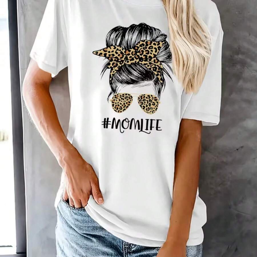 Printed T-Shirt For Men And Women - White - View 1