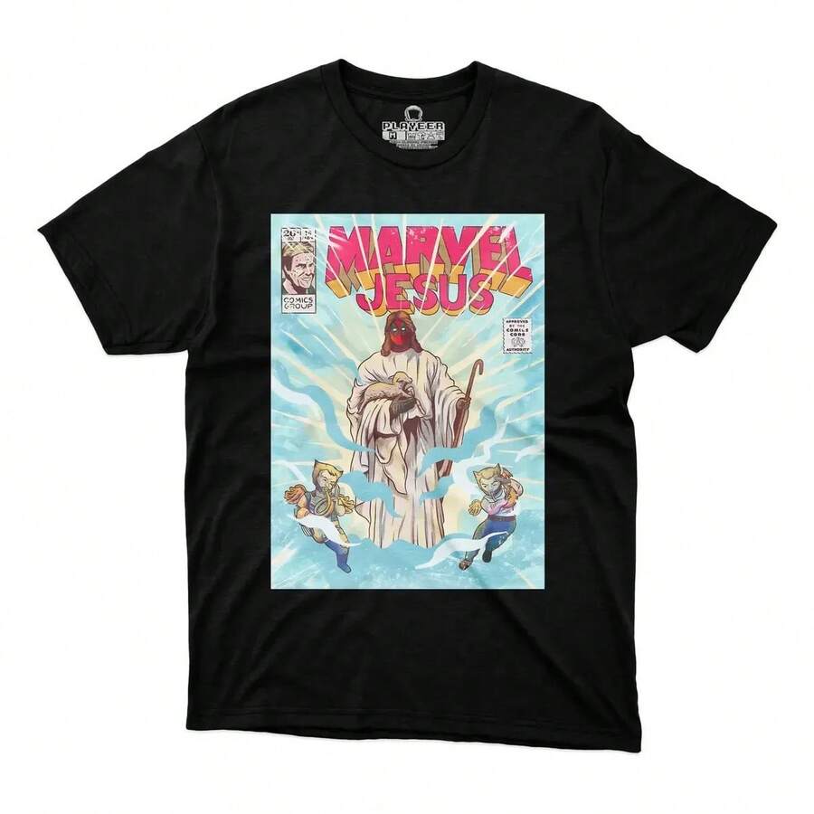 Baku No Hero All Might Pow T-Shirt - 黑色 - 查看 1