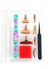1pc Diamond Painting Pen + 6pcs Metal Drill Bits + 4pcs Red Glue Wax + 1pc Box, Threaded Diamond Painting Point Drill Tool Set - Sets - View 15