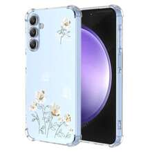 Case For, Transparent Case With Aesthetic Butterfly And Flower Designs, Anti-Yellow Soft Silicone Slim Anti-Shock Anti-Scratch TPU Bumper Case - 三星 Galaxy S23 FE - 查看 1
