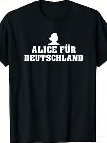 2026 Nuova T-shirt W Alice Germania Nuove Elezioni Governo 2025 Germania Abbigliamento Kawaii Top Casual da Uomo con Collo Rotondo, Tessuto Leggermente Elasticizzato, Vestibilità Regolare, Motivo Stampato, Molto Adatta per Uomini, Abbigliamento Maschile, T-shirt in Cotone, T-shirt da Uomo, Abiti Estivi da Uomo, Abbigliamento Estivo da Uomo, T-shirt di Gruppo, T-shirt da Uomo, Abiti da Vacanza per Donne, Abiti Estivi Modesti, Top in Jersey, Abbigliamento Estivo da Donna, Top in Cotone, Top Estivi, Abiti Estivi, Top per Donne, Top Bianchi, Top da Festa - nero - Visualizzare 1
