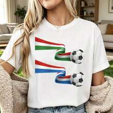 Camiseta Retro de Fútbol con Cinta de Bandera de la Copa del Mundo para Fanáticos - Blanco3 - Ver 7