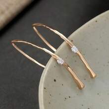 Anting-anting Wanita Gaya Bohemian, Anting-anting Kurva Geometris Garis Halus yang Elegan, Serbaguna untuk Sehari-hari, Pesta, dan Berbagai Acara. - Emas - View 6