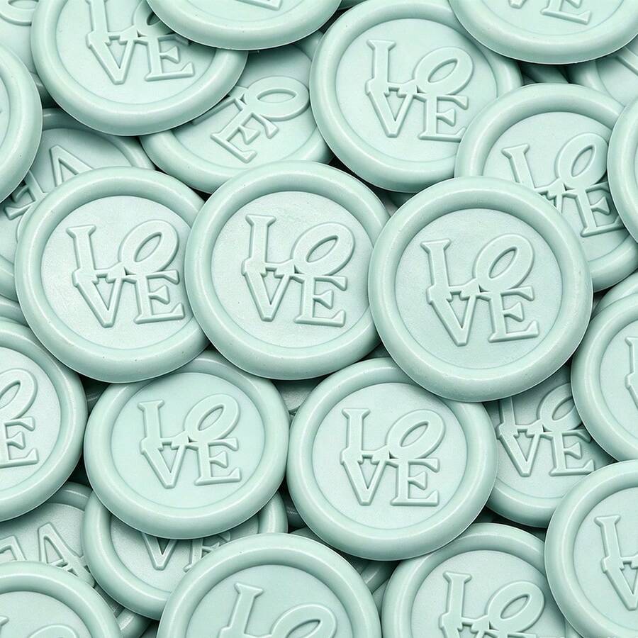 20pcs Heart Pattern Self-Adhesive Wax Seal Stickers, Suitable For Gifts, Wedding Invitation Envelopes Sealing