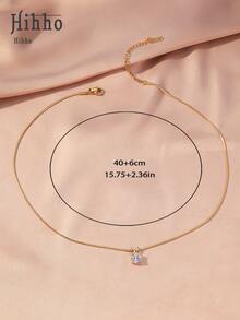 Hihho 2pcs/Set Full Zirconia Angel Wing Double Layer Necklace Set, Zirconia Clavicle Chain, Elegant Jewelry For Birthdays And Anniversary Gifts - Clavicle Chain - View 9