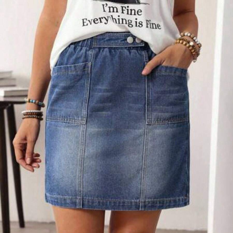 Women Denim Shorts - Blue - View 1