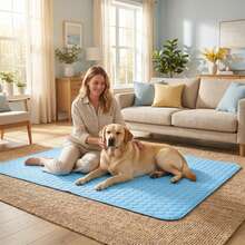Extra Large Pet Cooling Mat - Ultra Soft Moisture-Wicking Surface | Instant Cooling All-Day Comfort | Keeps Pets Cool All Summer! - Suitable For Small, Medium And Large Cats & Dogs, 5 Sizes Available - Multicolor - View 8