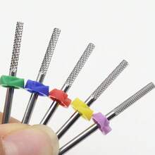 Easy Nail 1pc Flat Top Tungsten Carbide Nail Drill Bit, Sharp Durable Professional Nail Drill Head For Nail Art, 2.35mm Shank - Multicolor - View 4