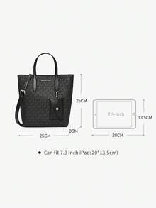 Michael Kors Vincent 女士斜挎包，带零钱包和可调节肩带 - 黑色 - 查看 10