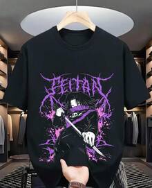 Feitan T-Shirt Hypland Girt Portor Graphic Horror Anime Shirt - 黑色 - 查看 6