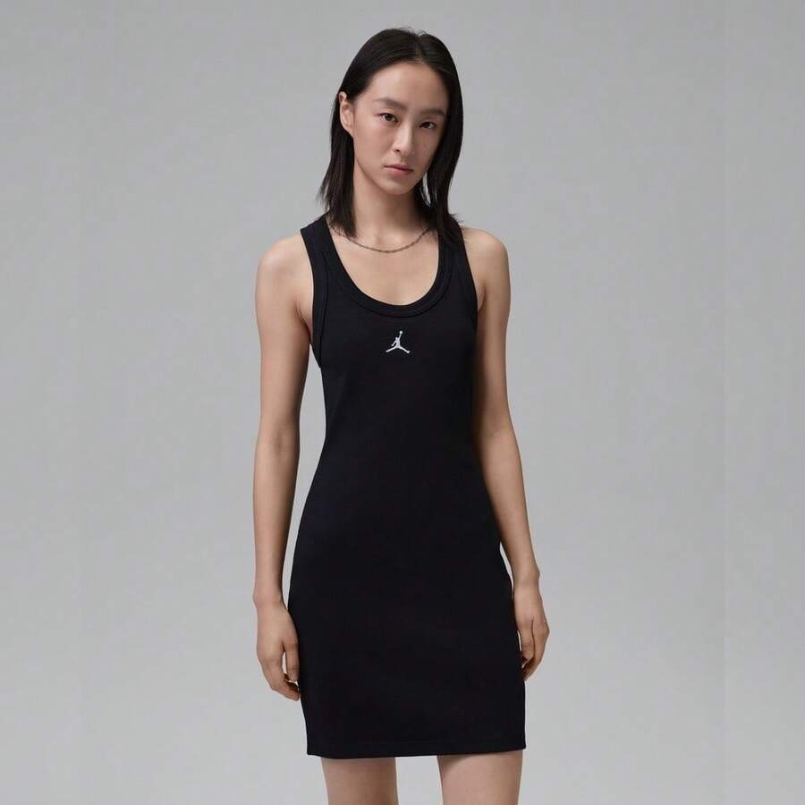 Jordan Đầm sát nách nữ AS W J BRK ESS TANK DRESS IF1390-010 - màu đen - Xem 1