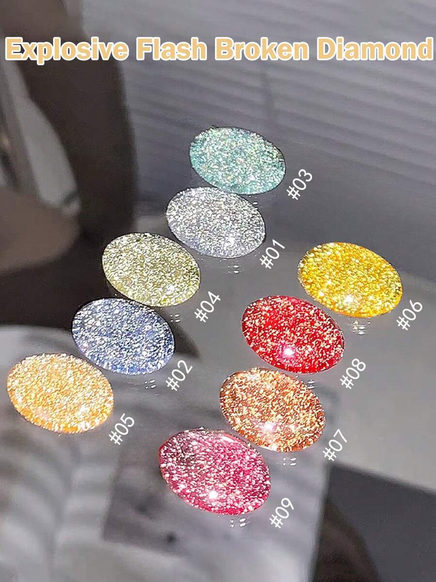 12ml 春夏暢銷款 2026 新品高密度派對美甲細閃粉鑽凝膠指甲油 全季節流行美甲 輕固化凝膠美甲沙龍家用 DIY 凝膠指甲