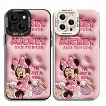Disney Mickey And Friends Minnie Mouse Phone Case - Inflated Puffy Minnie Protective Case With Pink Polka‑Dot Outfit And Shopping Bags, Soft Pink Background With Raised Lettering And Sparkle Accents, Compatible With IPhone 17, 16, 15, 14, 13, 12, 11 Pro Series And Galaxy S22, S23, S24, S25 Models, Ideal For Birthdays, Holidays, Anniversaries, Graduation Gifts, Or Any Special Occasion To Surprise Family, Friends, Classmates, And Loved Ones. - trắng - Xem 6