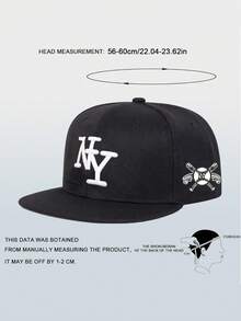 1 Piece Of Men's NY Snapback Cap, Personalized With Embroidered Letters Baseball Hat, Streetwear, Casual Hat For Spring/Autumn Outdoor, Travel, Beach Trip - Multicolor - View 7