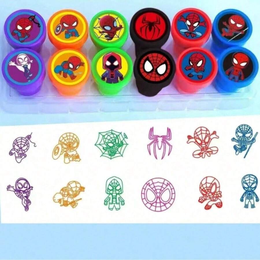 12pcs Theme Plastic Sticker Set, Multicolor DIY Craft Stickers, Suitable For Craft Projects And Birthday Party Gifts - A - View 1