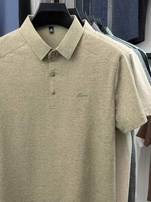Pro Man Wardrobe 男士運動 POLO 衫 基本款透氣上衣 夏季跑步訓練高爾夫球衫 - 卡其色 - 查看 7