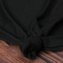 Camiseta Deportiva Unisex para Jugador de Fútbol – Tela de Algodón con Divertido Estampado Grande - Negro - Ver 4