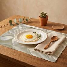 2/4/6/8入優雅花卉印花長方形餐墊，適用於居家、餐廳、節日慶典、宴會桌飾 - 彩色 - 查看 3