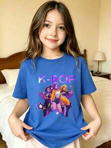 K-Star Group Printed T-Shirt For Kids - Blue - View 8