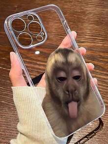 Funny And Ugly Monkey-Painted Phone Case, Shockproof And Transparent, Compatible With IPhone 16/11/16pro/16plus/16promax/16e/15Promax/13/14/12/XS/XR/7G/8P, Compatible With Samsung Galaxy 11/12Pro/12/12X/13Pro/14Pro/15Pro, Compatible With Redmi 10/9/Note9/12c/Note11pro/Note8Pro, Waterproof, Shockproof And Scratch-Resistant, International Version, Spring Birthday Gift - 款式 1(1 件) - 查看 3