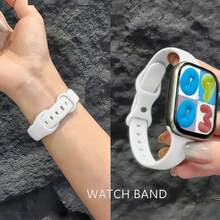 适用于 38mm、40mm、41mm、42mm、44mm、45mm、46mm、49mm 表盘的超薄表带，男女通用，运动硅胶表带，纤薄腕带，适用于 Series 11、10、9、8、SE、7、6、5、4、3、2、1 和 Ultra。 - 44/45/46/49/42mm(S 3 2 1) - 查看 15