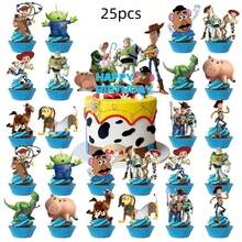 25pcs Cowboy Themed Cake Toppers, Cartoon Birthday Cake Decorations For Party - Multicolor - View 8