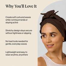 New No-Heat Curling Hair Band, Skin-Friendly High Elasticity Yoga Hair Band, Slouchy Sleep Curling Hair Tool For Women - Multicolor - View 8