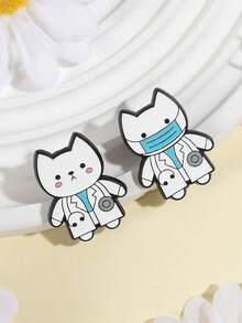 Cute Nurse Brooch, Nurses Day Ladies Accessories, Perfect Gift - Multicolor - View 2