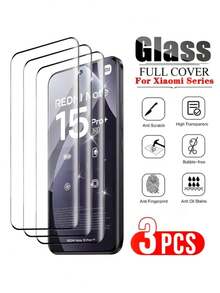 3片装屏幕保护膜，兼容红米Note 15/14 Pro/Pro+/Plus/13/12 Pro，高清透明，支持指纹解锁，保护性强。 - 無色 - 查看 18