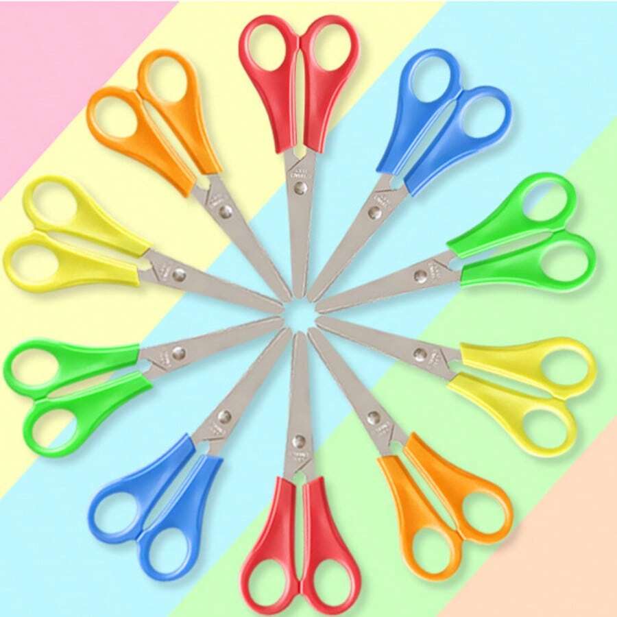 1-Piece Scissor Set - Built-In Scale, Sharp Blades, Multi-Functional Scissors, Suitable For Office And Craft Projects, Can Cut Paper, Cards, Etc., Back-To-School Essential, School Supplies