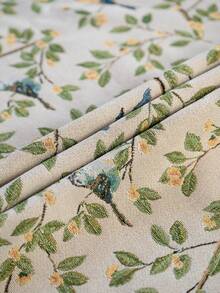 1 Peça Cortina Jacquard Vintage com Estampa Floral e de Pássaro, Cortina de Sala, Cortina de Sala de Estar, Adequada para Cozinha e Diversos Ambientes, Cortina com Bolsa para Barra, Cortina de Cozinha, Cortina Divisória de Ambiente, Cortina Curta, Decoração Diária de Janela para Casa, Adequada para Cozinha, Sala de Jantar, Sala de Estar, Escritório, Quarto, Varanda, Janela Sacada, Decoração de Café, Decoração de Primavera e Verão, Adequada para Todas as Estações - Multicolorido - Visão 25