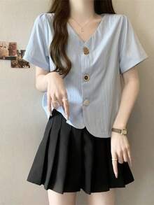 Women Blouses & Shirts - Blue - View 6