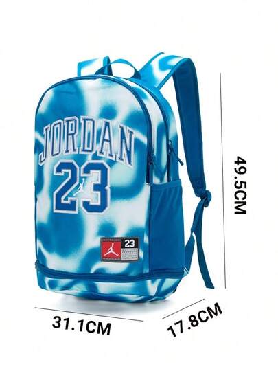 Jordan Unisex Backpack, Sports Bag, Student Schoolbag, Outdoor Travel Casual Portable Backpack, Size: Approx. 31.1*17.8*49.5cm