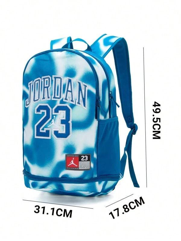 Jordan Ba lô unisex, túi thể thao, cặp sách học sinh, ba lô du lịch ngoài trời, kích thước: khoảng 31.1*17.8*49.5cm - Màu xanh đậm - Xem 1