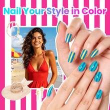 Beetles 6 Colors 7.5ml/0.25 Fl Oz Nail Polish Set - Love In Echo Quick Dry Spring Formula, Salon Long Lasting DIY Pastel Nail Art Gifts For Women - 6 Colors Rainbow Sugar - 查看 3