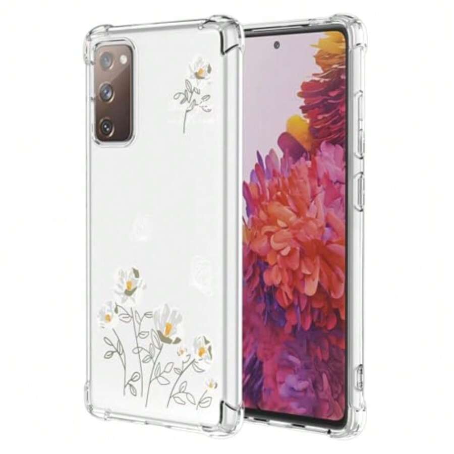Case For, Transparent Case With Aesthetic Butterfly And Flower Designs, Anti-Yellow Soft Silicone Slim Anti-Shock Anti-Scratch TPU Bumper Case - 三星 Galaxy S20 FE - 查看 1