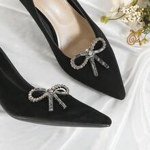 Hebilla de metal desmontable con decoración de strass para sandalias, piezas de reparación de zapatos, adornos para la parte superior del zapato - Gris - Ver 7