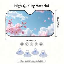 1 Sakura Sky Car Sunshade, Prevents Direct Sunlight And Lowers The Temperature Inside The Car, Very Suitable For Long Trips, City Driving, And Family Outings,Car Acessesories,Car Acessesories Women,Car Acessesories Interior - Multicolor - View 3