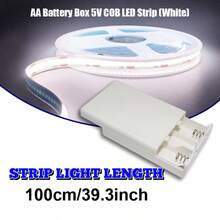 LQHZMYY 1pc Battery Powered COB Light Strip, 3AA Battery Operated (Batteries Not Included), DC5V Flexible Light Strip With Built-In Switch, Adhesive Backing, Cuttable Design, Suitable For Cabinet, Wall, Corridor, Kitchen, Indoor Home DIY Lighting - white light - View 26