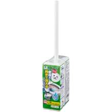 山崎産業 Yamazaki Sangyo 日本製 トイレ ブラシ クリーナー ケース付き スリム コンパクト 便器 奥まで届く フチ 裏 バスボンくん 抗菌 シンプル ホワイト グレー 幅6.5×奥行10×高さ38.5cm 202881 - 写真の通り - チェックする 1