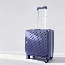 JLY 16 Inch Front Opening PC Hard Shell Suitcase With TSA Lock, 360° Spinner Wheels, Telescopic Handle, Compact Travel Luggage - Dusty Purple - View 8