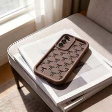 1 Piece Minimalist Creative Personalized Cute High-End Mobile Phone Case, Compatible With Samsung S25Ultra/S25Plus/S25/S25FE/S24Ultra/S24Plus/S24/S24FE/S23Ultra/S23FE/S23/S23+/S22Ultra/S22/S22+/S21Ultra/S21FE/S21/S21+/S20Ultra/S20FE/S20/S20+/A73/A72/A55/A54/A53/A52, Compatible With Redmi Note 14 Pro+ 5G, P30, Compatible With Honor X6b, Compatible With OPPO A74, Compatible With Realme C53, Compatible With Realme Narzo N53, With 2D Bow, Polka Dot, Eye, And Layered Design, International Version, Not The Domestic Version - 栗子2 - 查看 4