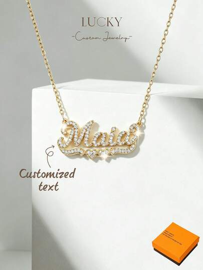 Dây chuyền vàng 18K khắc kim cương phong cách tối giản LUCKY dành cho nam • Dây chuyền xoắn cá nhân hóa • Món quà hoàn hảo dành cho phái nữ • Phong cách tối giản tùy chỉnh hàng ngày, sản phẩm bao gồm hộp quà, quà tặng Ngày Valentine, quà sinh nhật, quà Ngày của Cha, quà tặng hàng ngày
