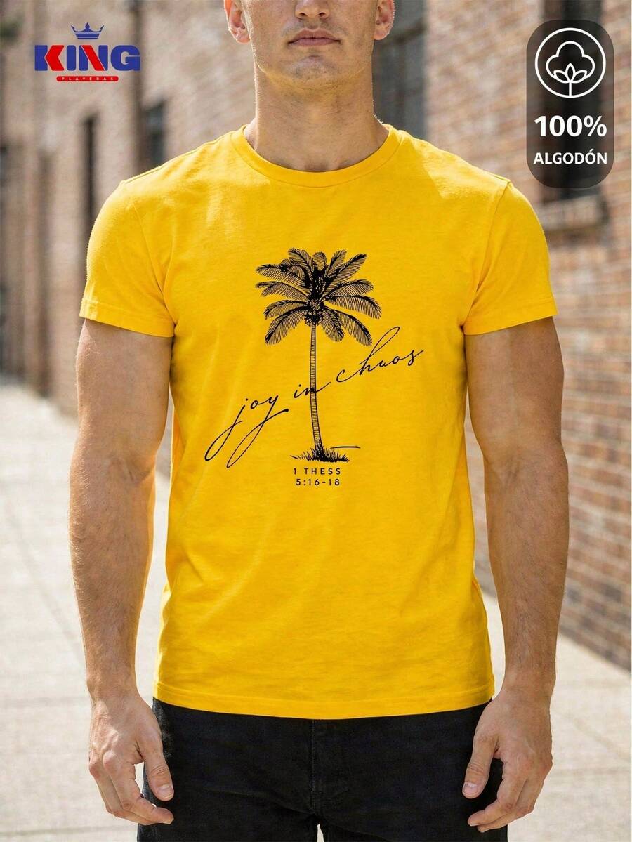 King T-shirt Men T-Shirts - Yellow - View 1
