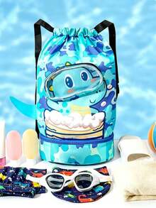 New Creative Swimming Bag For Boy And Girl, Dry And Wet Separation Clothes Storage Bag, Sports Portable Swimming Travel Shoulder Bag Storage Bag - Multicolor - View 2