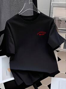 Women's Y2K Vintage Graphic T-Shirt - Loose Fit, Casual Non-Stretch T-Shirt For Everyday Wear In Spring/Summer/Autumn - Stylish Women's Clothing Collection - 黑色 - 查看 2