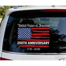 250 Anniversary USA Stickers, 250th Anniversary Independence Of USA Sticker 1776-2026 American Decal USA Patriotic Vinyl Decal Bumper Sticker Tumbler Helmet Car(20x20cm) - 1 Pcs - View 3