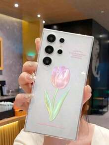 1 Piece Soft Phone Case With Minimalist Tulip And Star Pattern, Compatible With Huawei Honor, , Galaxy A04e/12/A13/A14/A34/A50/A52/A53/A54/S21/S22/S23/S24/S25/S25Ultra/S25FE/S26/S26 PLUS/S26 ULTRA/S26 EDGE, 6A/7A/8A, 12T/13T/15T/15T Pro - 款式 7(1 件) - 查看 4